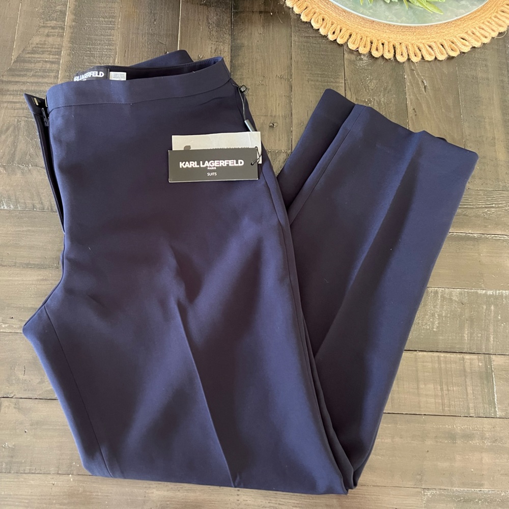 NEW Karl Lagerfield Suit Pants, Navy Blue, Size 10